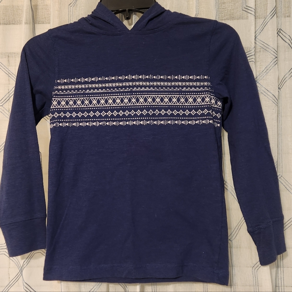 True Craft Indigo Hoodie with Ivory Accents